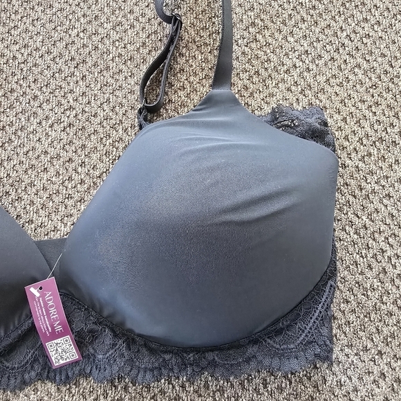 Adore Me Plunge Bra 38DD Black Janey Contour Support Lace Comfort Women … - Picture 9 of 13